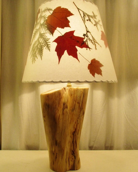 Sugar Maple And Cedar Botanical Lampshade With Real Pressed Sugar Maple And Cedar Botanical, What Size Lamp Shade Do I Need