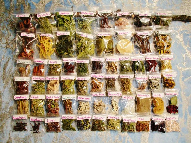 Spiritual Practice Apothecary Sample Set, Choose Your Own from 130 Herbs, Flowers and Wood Samples image 10