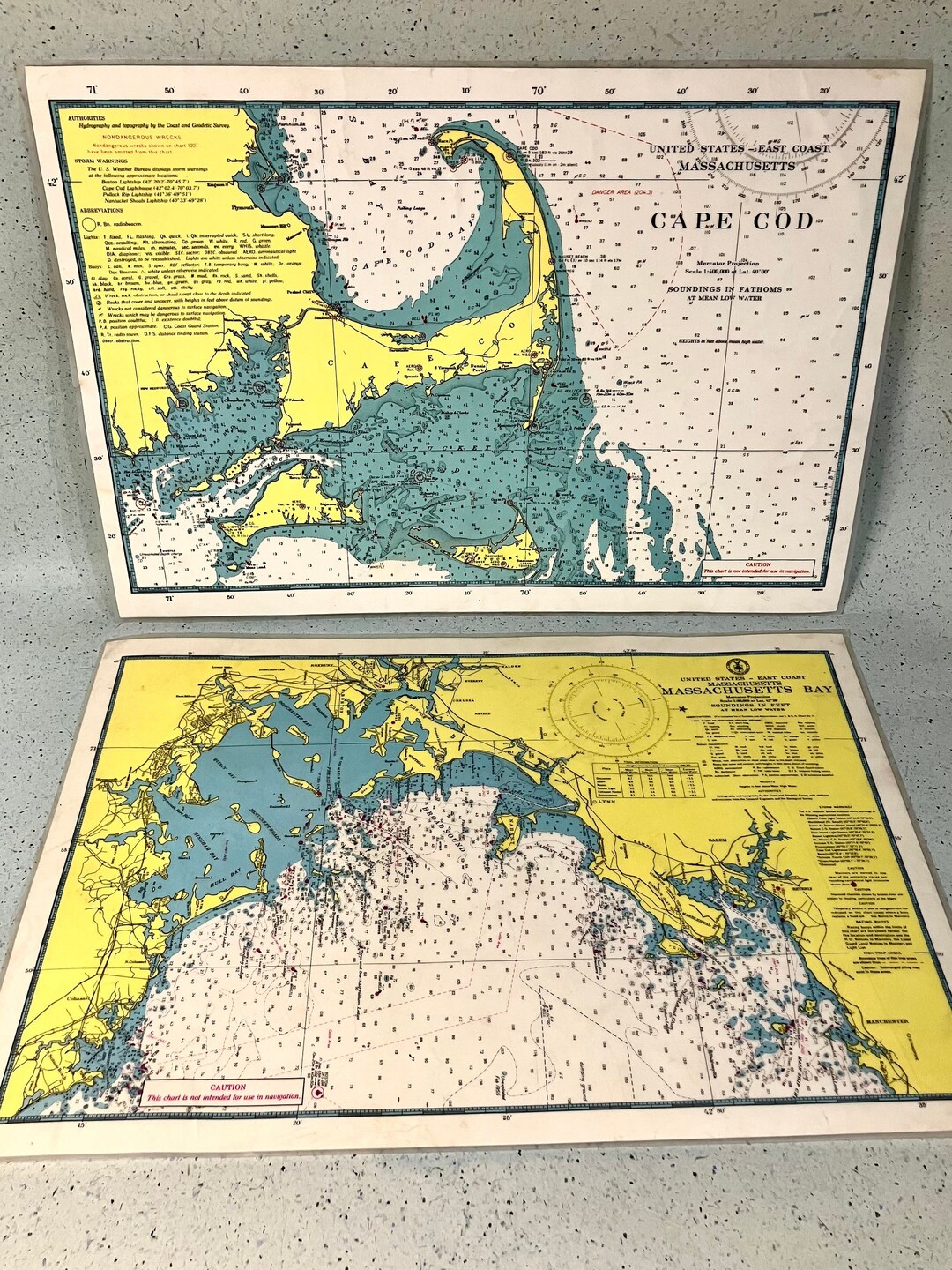 Vintage Maps of Cape Cod and Massachusetts Bay - Etsy