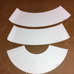 DIY Lamp Shade Arc Paper Patterns: 3-6 Inch Top Diameter