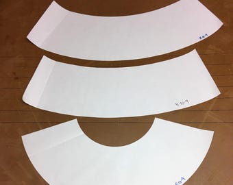 DIY Lamp Shade Arc Paper Patterns: 3-6 Inch Top Diameter
