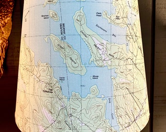 Squam Lake New Hampshire Map Lamp Shade