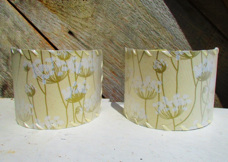 Sconce Half Shield Shades, Queen Anne's Lace Paper Shield Lamp Shades image 5