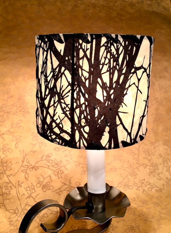 Sconce Half Shield Shades Tree Silhouette Lamp - Wall Sconce Shield Lamp Half Shade