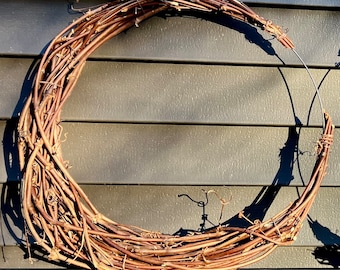 Crescent Moon Wreath, 19" Grapevine Wreath Base