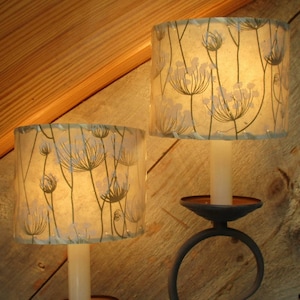 Sconce Half Shield Shades, Queen Anne's Lace Paper Shield Lamp Shades image 9