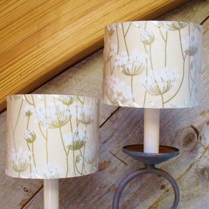 Sconce Half Shield Shades, Queen Anne's Lace Paper Shield Lamp Shades image 2