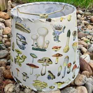 Mushroom Print Lampshade, 7x10x8 Washer Top Shade