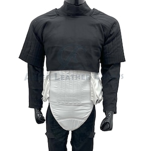 Biker Flight Suit Cosplay Costume - 5 Piece Set Flight Suit Soft Parts with Flak Vest, Neck Seal & Cummerbund
