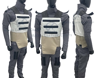 Custom 4-Piece Bounty Hunter Cosplay Outfit – Flight Suit, Tactical Vest & Cummerbund