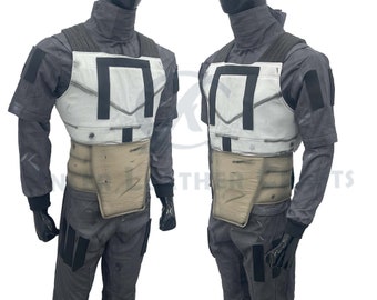 Weathered Gray Flight Suit Set: 4-Piece Bounty Hunter Cosplay