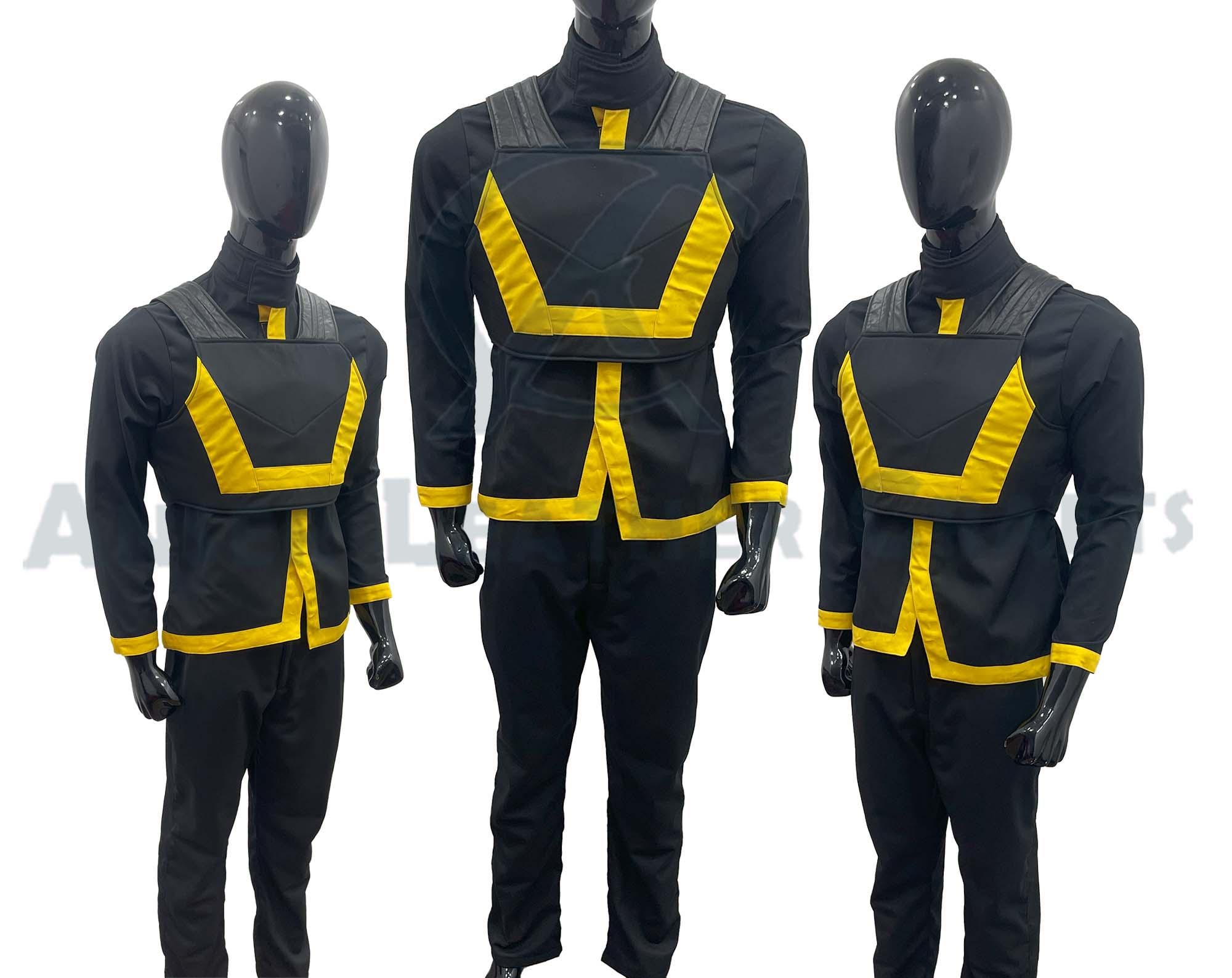 Customizable Black Flight Suit & Flak Vest Handmade Cosplay Under Suit for Superhero Costumes