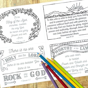 Praise Scripture Karten zum Ausmalen, NIV/ESV, KJV, Postkarten, Pdf Digital Download