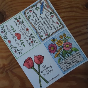 Liebesschriften Farbkarten, druckbare Bibelverse zum Ausmalen, digitaler Download, Schriften zum Ausmalen, Psalmen, Journaling, Postkarten