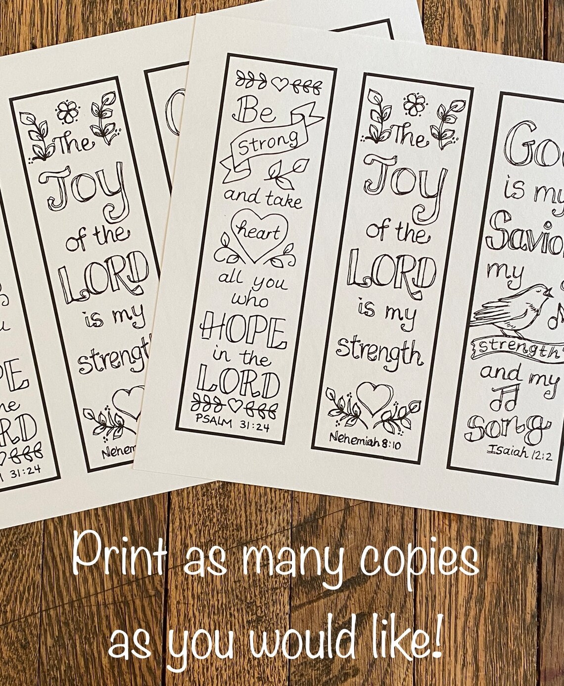 Scripture Bookmarks to Color, for Sunday School, Youth Groups, Ladies ...