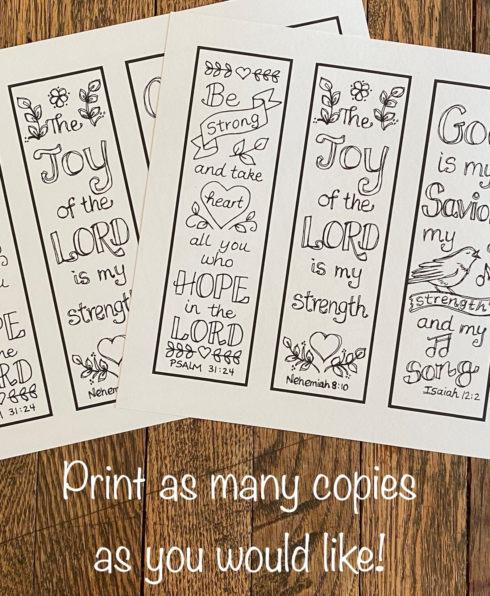 Scripture Bookmarks to Color, for Sunday School, Youth Groups, Ladies ...