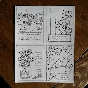 Friedensschriftkarten zum Ausmalen, druckbare Bibelverskarten, Schriftkarten zum Ausmalen, digitaler Download, Bibel-Journaling, Postkarten