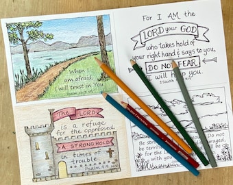 Kleurkaarten voor de Schrift: Trust God, bijbelteksten, NBG en NBG (digitale download)