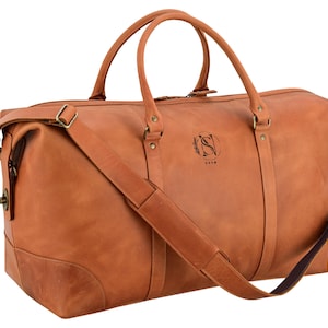 Groomsmen Gift Leather Duffle Bag, Groomsman Gifts, Personalized Monogrammed Weekender Bag, Groomsmen Travel Bag, Groomsmen Proposal Gift