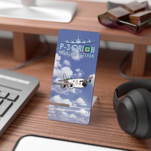 P-3 Orion Naval Air Veteran Mobile Display Stand for Smartphones | Aircraft CellPhone Holder