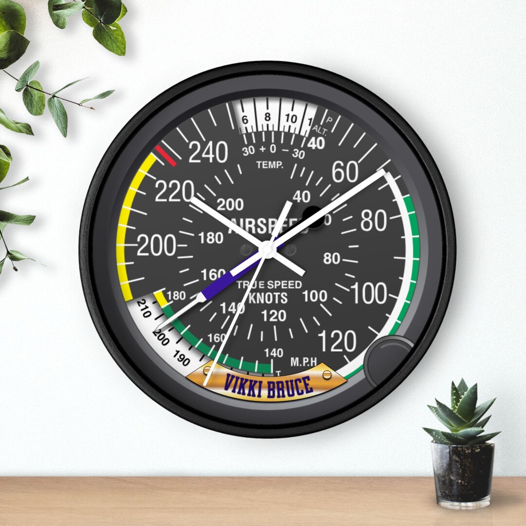 Aviation Wall Clock: Airplane Instrument Dial Design | Christmas Gift ...