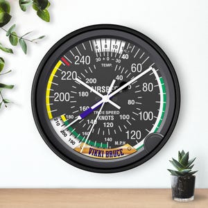 Aviation Wall Clock: Airplane Instrument Dial Design  |  Christmas Gift