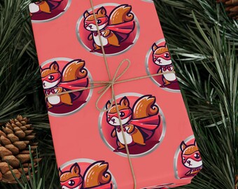 Squirrel Gift Wrapping Papers, Masked Squirrels Gift Wrap, Christmas