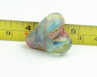 Lampwork borosilicate bead, heart shape