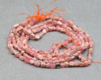 Rhodochrosite Smooth Nugget .15 inches . 40 cm strand