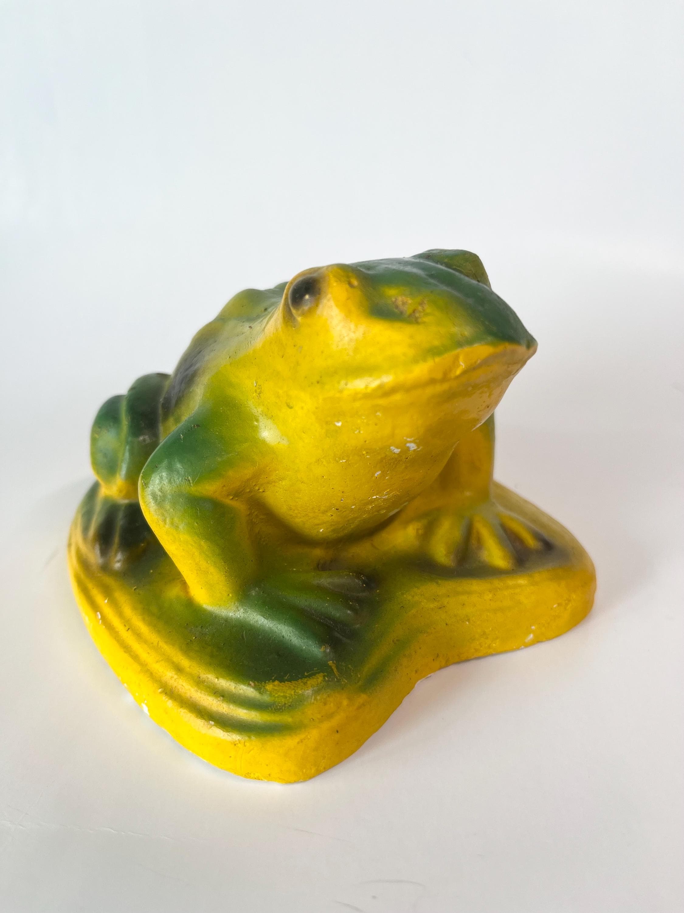 置物 karaMOVEAGIN Vintage Chalkware Frog Figurine Carnival Prize 60's - Etsy