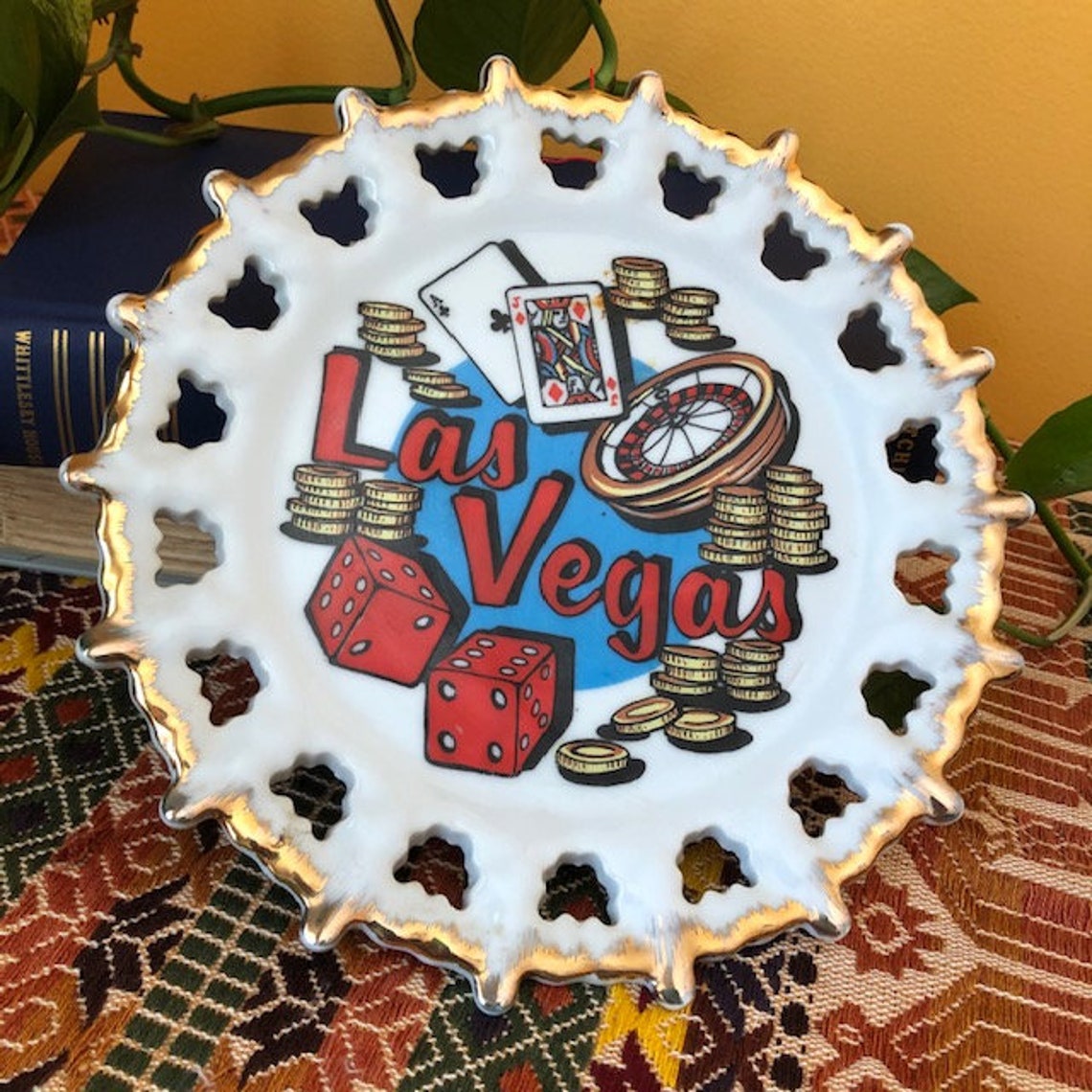 Vintage Decorative Collector's Plate Las Vegas 60s 70s Etsy