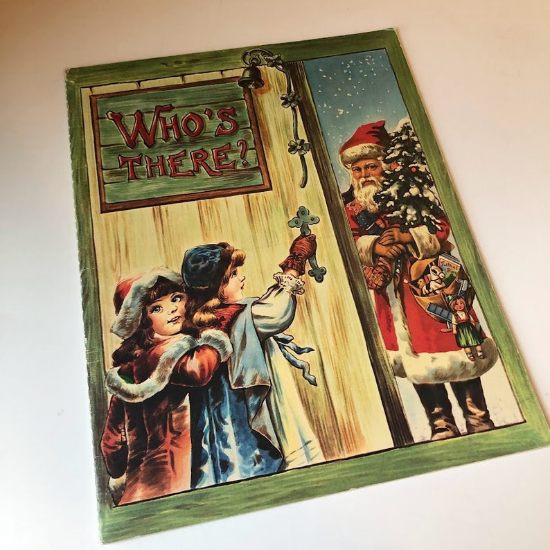 Vintage Christmas Children's Book Who's There image 1