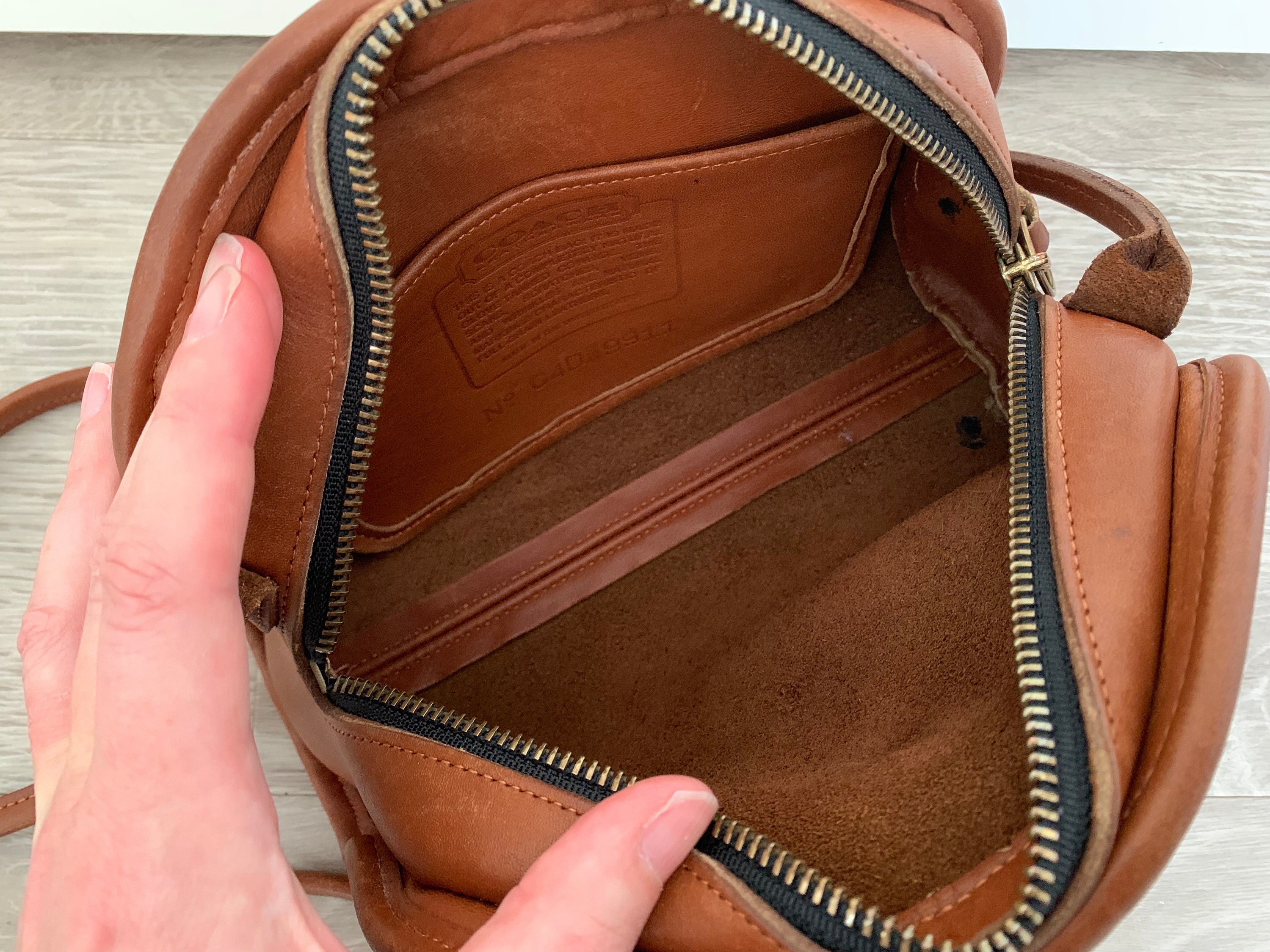 COACH Vintage Kimball Zip Crossbody or Shoulder Bag in British Tan