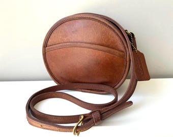 バッグ Vintage Coach Canteen Bag Leather Green Coach Green Handbag Leather Crossbody Canteen Kelly Green | eBay