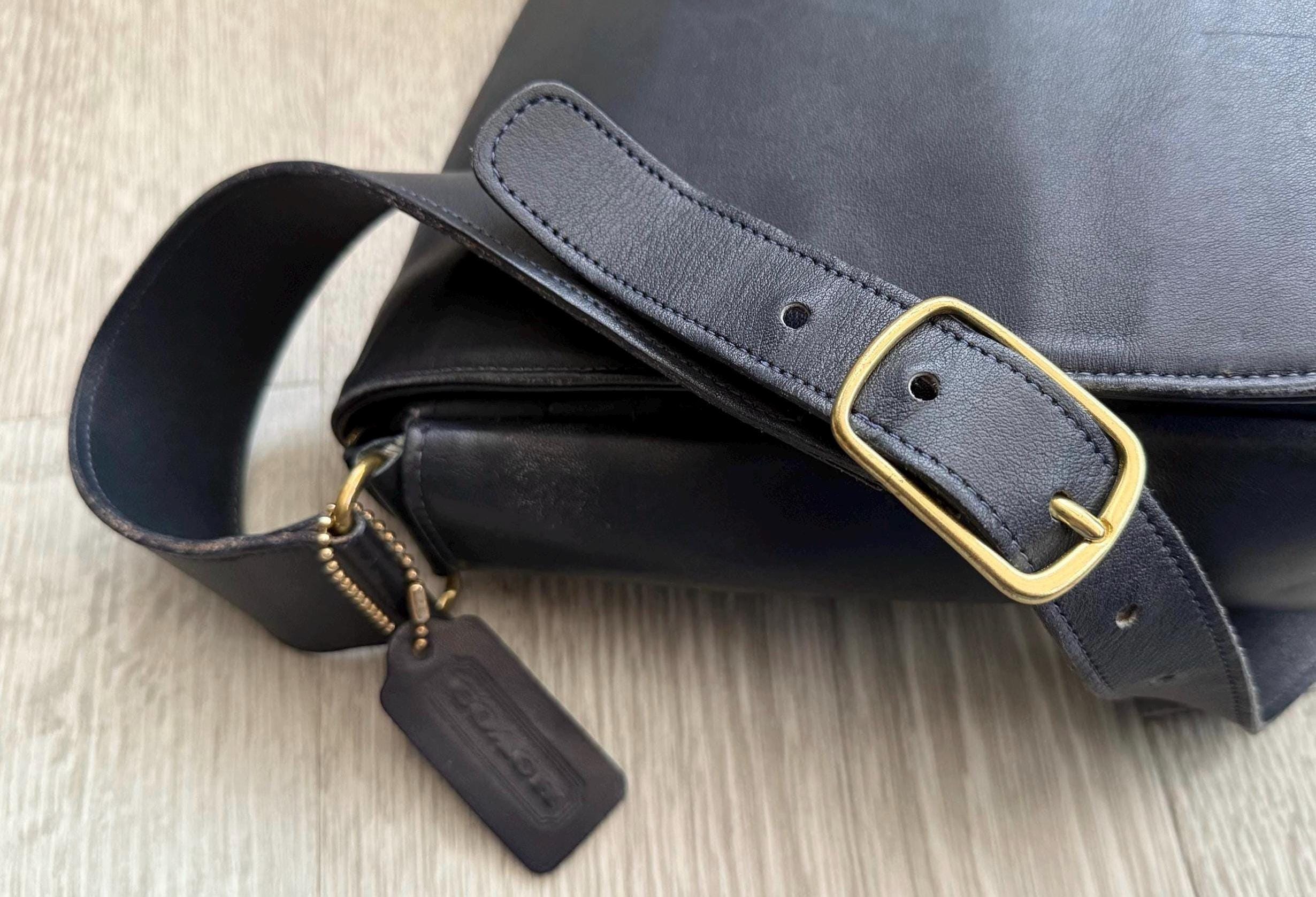 バッグ 1080 Vintage Coach Handbag Navy Coach Vintage Leather Bag Travel Tote Dark Navy Blue | eBay