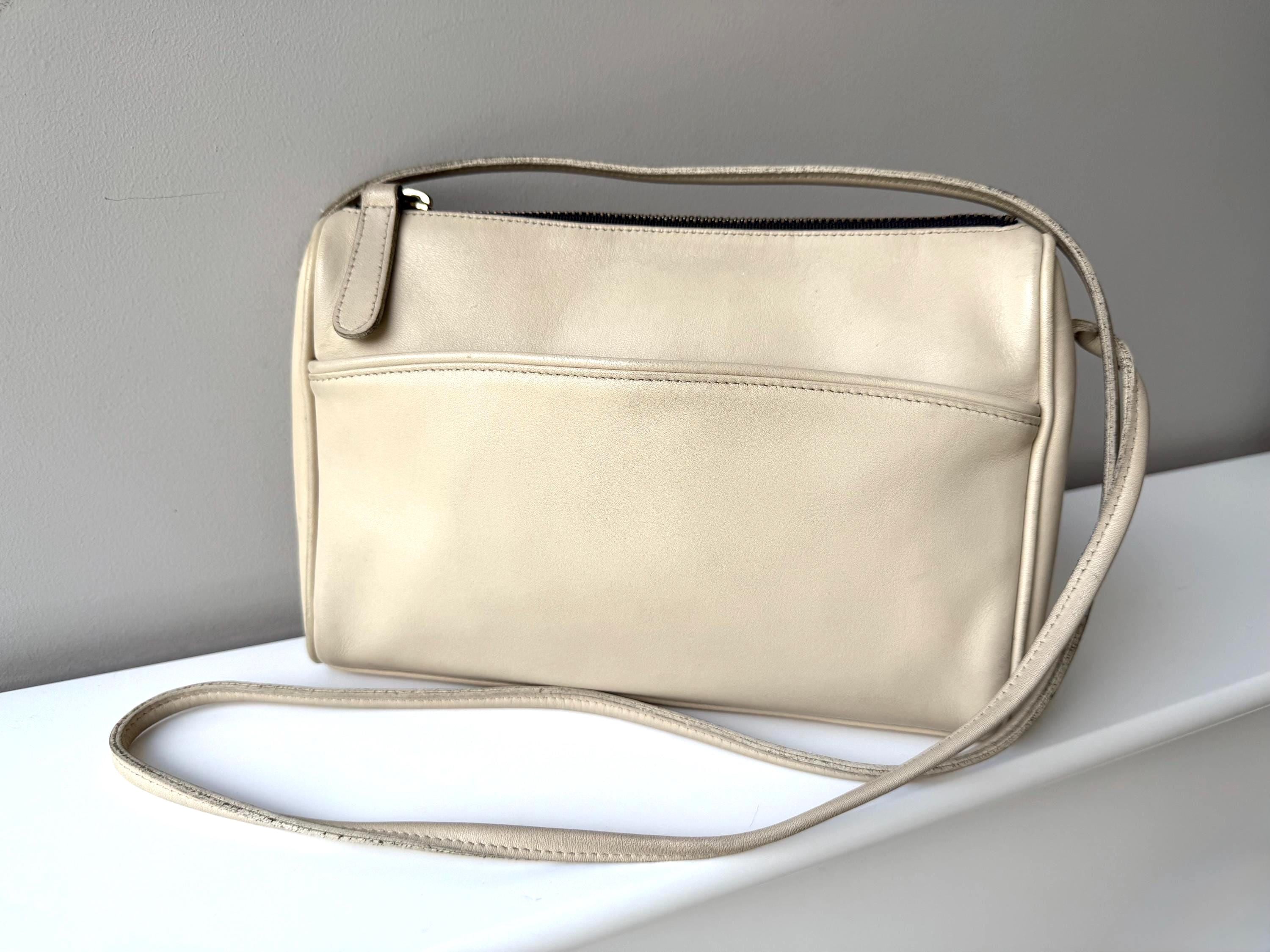 COACH Vintage Slim Zip Bag in Bone Leather - Crossbody