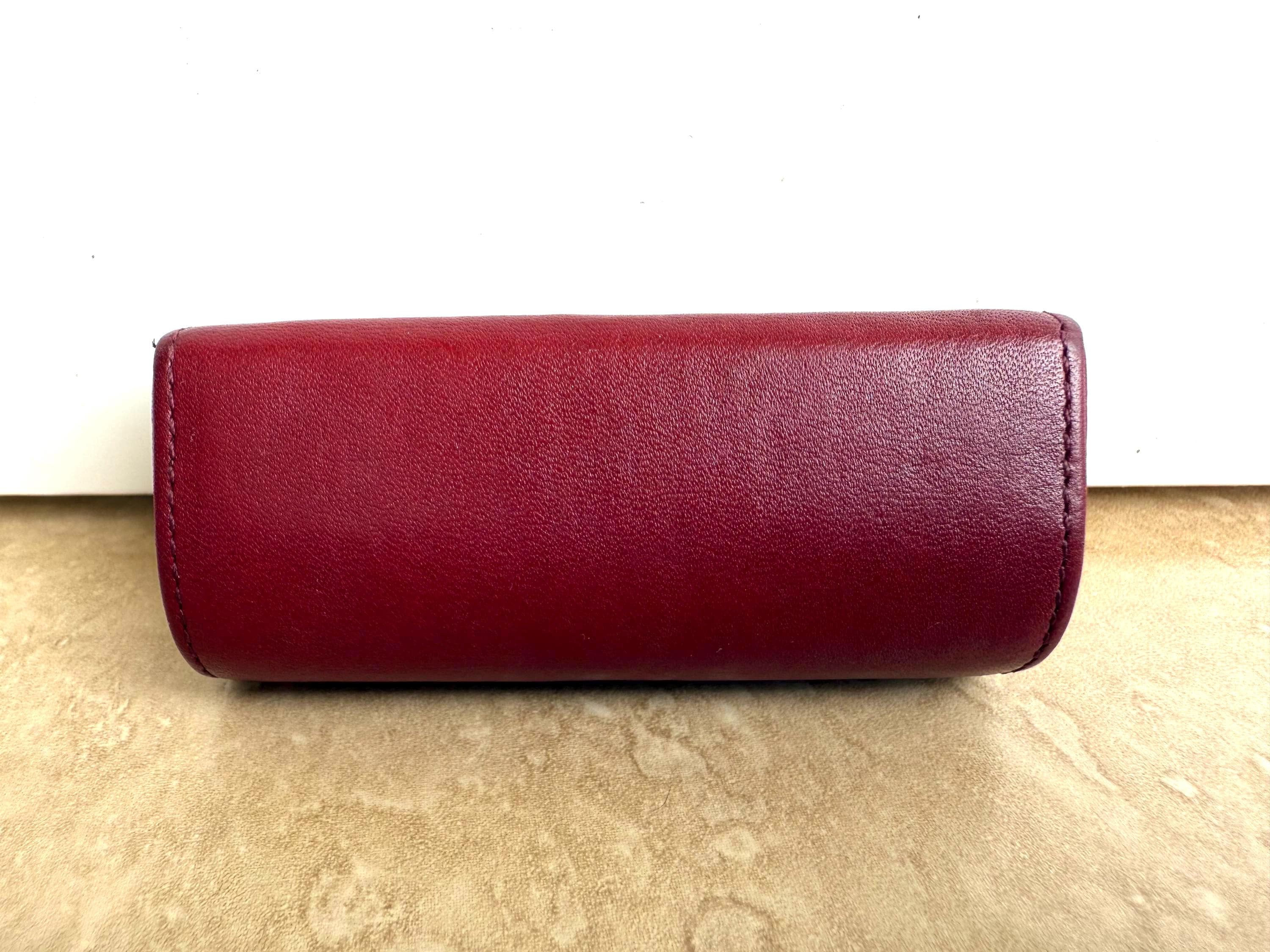 COACH Vintage Lipstick Case in Cherry Red Leather, Make-up