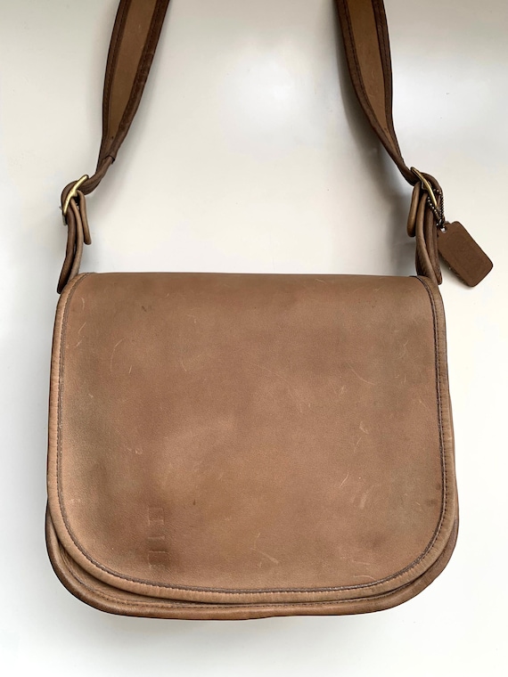 バッグ old coach leather shoulder bag RARE men's vintage coach brown leather shoulder bag 4139 | eBay