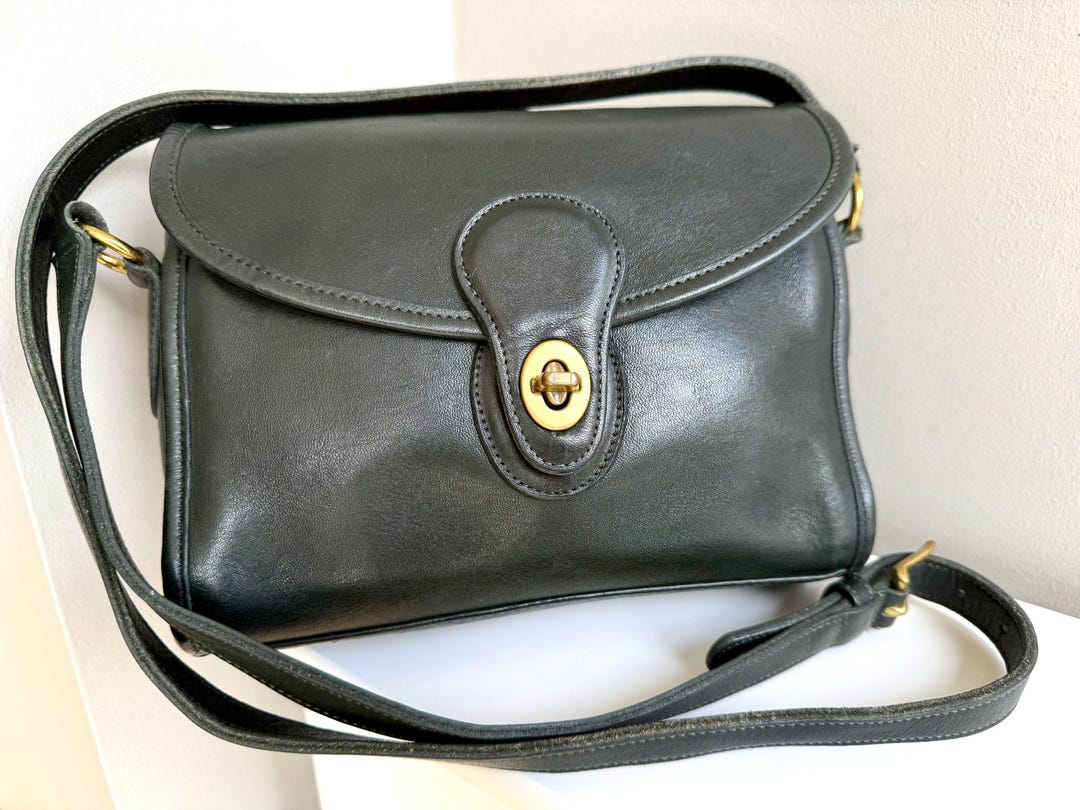 COACH Vintage Devon Bag in Forest Green Full Grain Leather, Crossbody ...