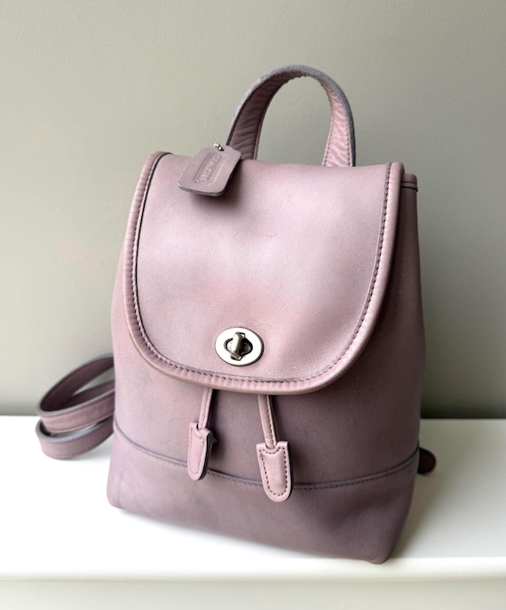 COACH Vintage Daypack in RARE Lavender With Nickel Hardware, Small