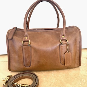 COACH Vintage Madison Satchel Bag, Doctors Style, in Putty Natural Glove-Tanned Leather - Style 9725