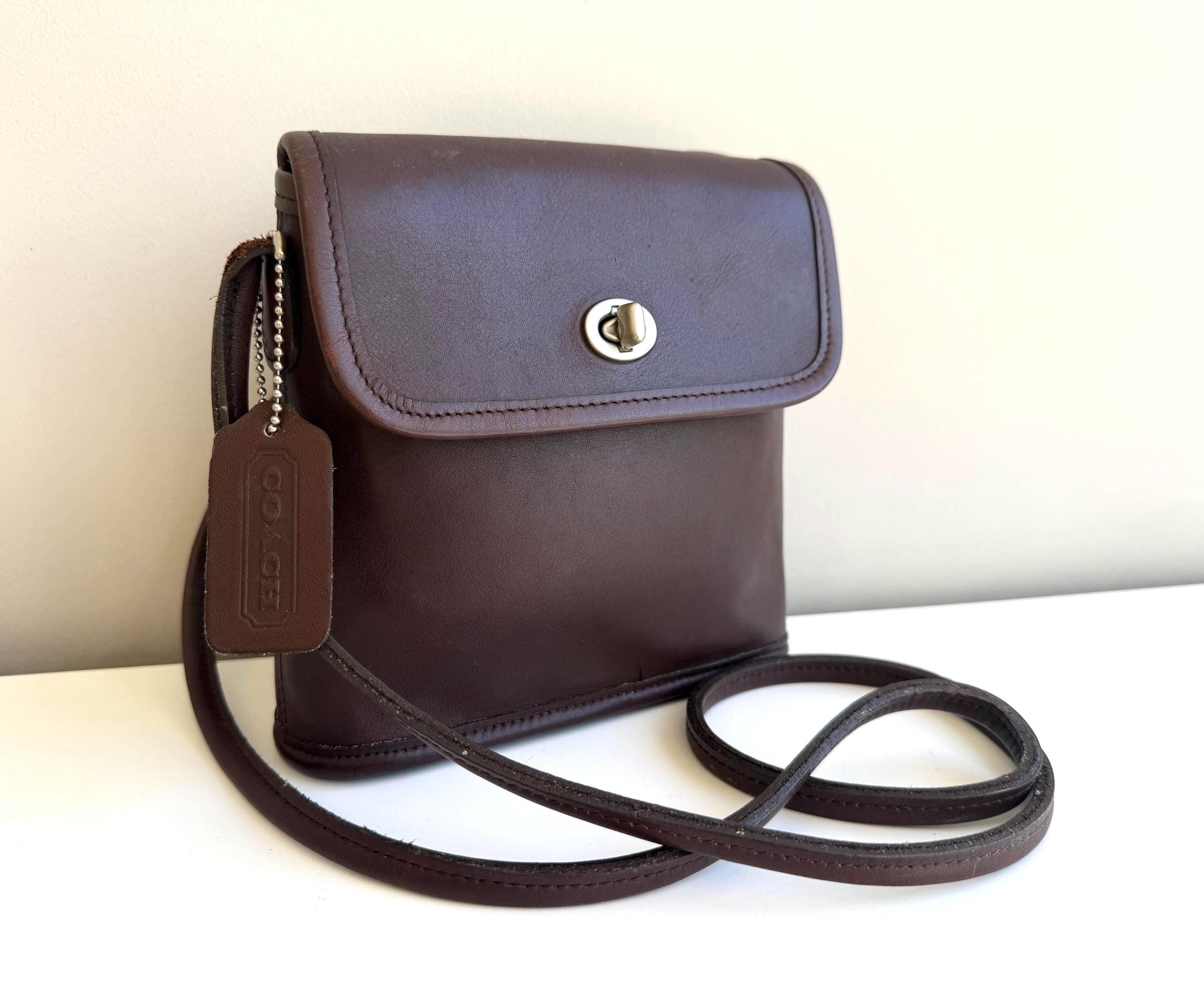 バッグ Vintage Coach Leather Shoulder Bag Brown Brown leather vintage coach bag - Etsy.de