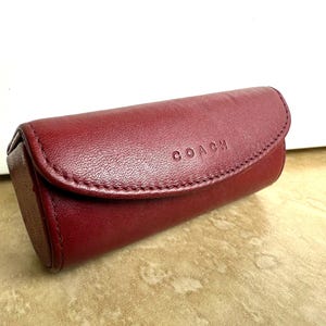 COACH Vintage Lipstick Case in Cherry Red Leather, Make-up