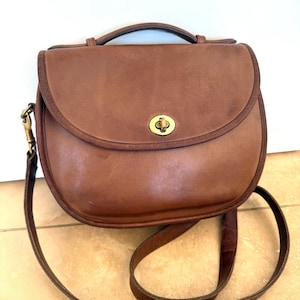 COACH Vintage Plaza Bag in Tabac, Glove-tanned Full Grain Leather