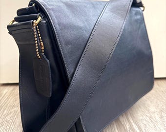 COACH Vintage Navy Blue Museum Bag From the Manhattan Collection