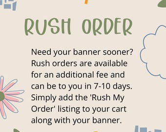 Rush my order, Banner Expedited Shipping Upgrade