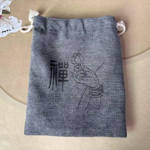 Sacola de algodão orgânico com cordão, bolsa para embalar joias, sacola ecológica para lembrancinhas, sacolas de algodão natural, decoração budista, bolsa para pulseira de jade