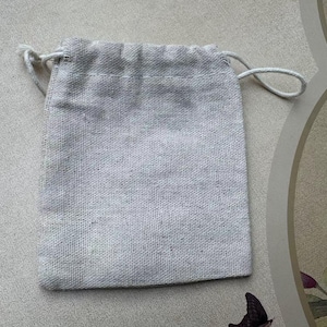 Mini bolsa de algodão orgânico com cordão, bolsa para embalagem de joias, bolsa ecológica para lembrancinhas, bolsas de algodão natural, lótus budista, bolsa para pulseira artesanal