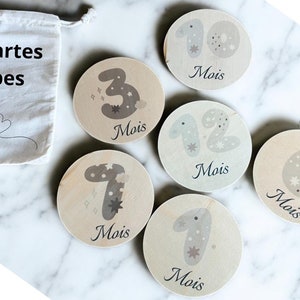 Cartões personalizados de marcos de bebê sublimados - Gravidez, presente de nascimento
