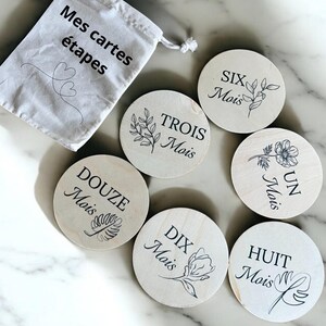 Cartes étapes bébé sublimer personnalisées - Cadeau grossesse, naissance